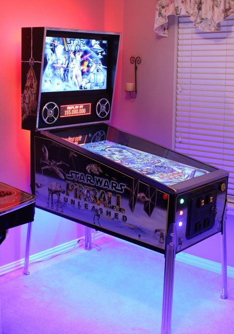 Pinball Diy, Virtual Pinball, Arcade Cabinet Plans, Diy Arcade Cabinet, Diy Video Game, Pinball Art, Arcade Table, Diy Arcade, Pinball Wizard