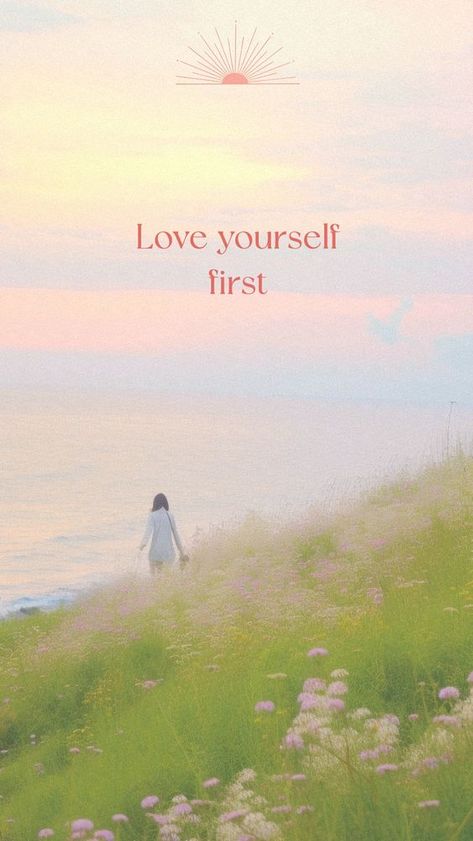 Love yourself first quote Facebook story template | premium image by rawpixel.com / Wan Love Yourself First Wallpaper, Love Yourself Wallpaper, Love Yourself First Quotes, Facebook Story, Pastel Beach, Quote Template, Animal Wildlife, Awesome Designs, Lovely Quote