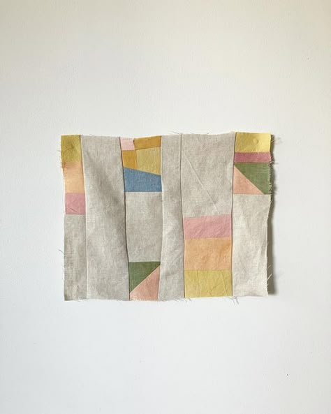 Fabric Patchwork Textile Art, Patchwork Artwork, Patchwork Illustration, Pam Holland Quilts Textile Art, Patchwork Collage Fabric Scraps, Abstract Patchwork, Patchwork Art, Youngest Daughter, Patchwork Inspiration