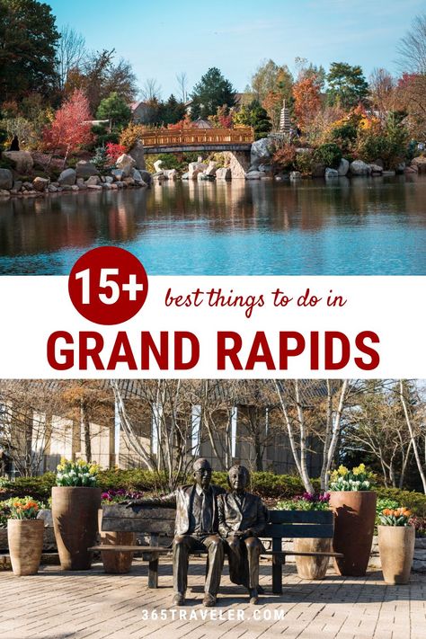 Known as Michigan's second-largest city, Grand Rapids is a flourishing metropolis home to almost 200,000 people. With its expansive urban landscape and plethora of things to do, it's no wonder this city has become a popular tourist destination. From museums and art galleries to breweries and restaurants, there is something for everyone here. Here are 15+ things to do in Grand Rapids that you just can't miss. Michigan Travel, Grand Rapids Michigan, Grand Rapids Mi, This City, Grand Rapids, Urban Landscape, Tourist Destinations, Art Galleries, Travel Guides