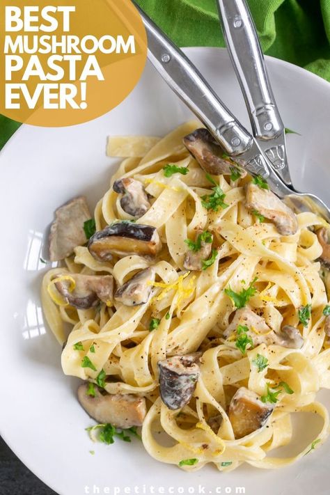 Pasta With Mushroom Sauce, Mushroom Pasta Sauce, Cream Sauce Pasta, Creamy Mushroom Pasta, Mushroom Dish, Creamy Mushroom Sauce, Yummy Pasta Recipes, Mushroom Pasta, Creamy Mushrooms