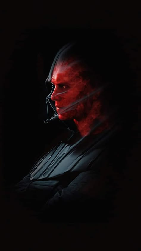 Star Wars Dark Side Wallpaper, Anakin Skywalker Aesthetic Dark Side, Anakin Skywalker Wallpaper, Darth Maul Wallpaper, Dark Lord Of The Sith, Star Wars Painting, Anakin Vader, In The Pale Moonlight, Star Wars Background