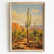 Cactus Artwork, Cactus Sunset, Desert Pictures, Sunset Landscape Painting, Cactus Poster, Plant Poster, Cactus Wall, Wall Art Green, Cactus Painting