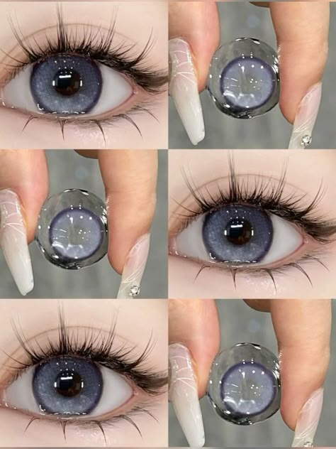 Black Out Eyes Contacts, Color Eye Contact Lenses, Beauty Basket, Cool Contacts, Rare Eye Colors, Eye Lens Colour, Eye Color Chart, Colored Eye Contacts, Cosmetic Contact Lenses