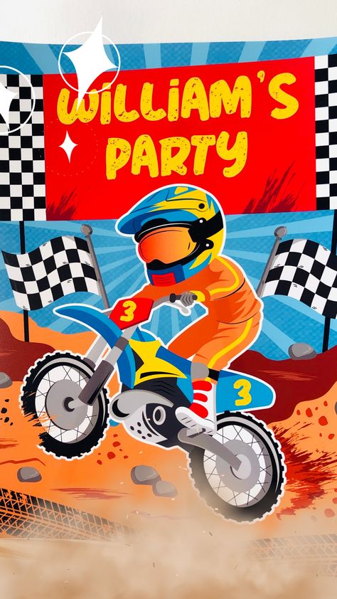 Planning a Dirt Bike birthday party? From personalised Dirt Bike party decorations, party games, birthday shirt, photo booth and photo props to Dirt Bike cake topper, Invitation, birthday banner, food labels, cupcake toppers, party favor tags, there's everything you need to create a fun and easy celebration. Get the instant download now at: https://pigsyparty.com/collections/dirt-bike-party Bike Party Decorations, Dirt Bike Cake, Dirt Bike Birthday Party, Bike Birthday Party, Motocross Baby, Bike Birthday Parties, Dirt Bike Party, Bike Party, Dirt Bike Birthday