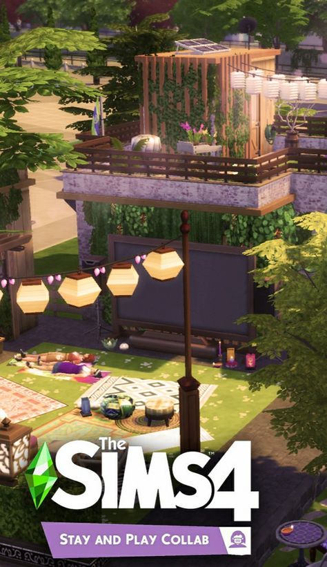 Lotes The Sims 4, Outdoor Movie Theater, Sims 4 Speed Build, Sims Packs, Sims 4 House Plans, Eco Lifestyle, The Sims 4 Packs, Sims 4 Game Mods, Sims 4 House Design