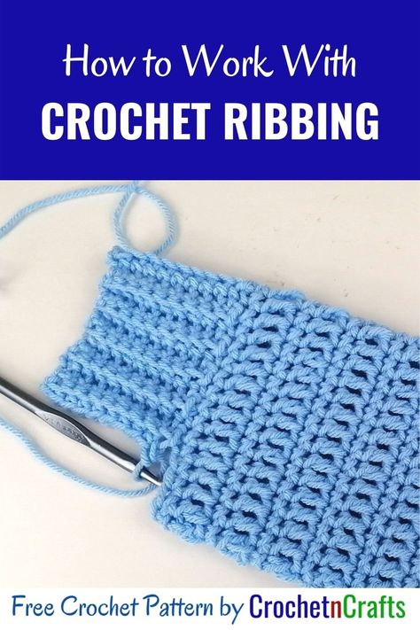 Learn how to make a simple single crochet ribbing. The tutorial also shows how to join the ribbing, how to work along the edges, as well as how to attach crochet ribbing as you go. #crochet #ribbing #crochetribbing #tutorial #crochetncrafts #rhelena Single Crochet Ribbing, How To Crochet Ribbed Edging, How To Crochet Button Holes, How To Join Crochet, Crochet Ribbing Edge, How To Crochet A Ribbed Cuff, How To Crochet Rib Stitch, Ribbing Crochet Pattern, How To Knit Ribbing