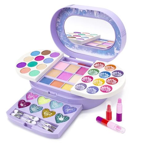 Tomons Kids Makeup Kit for Girls - Real, Non Toxic, Washable Make Up Toys for Girls Kids Princess Toys Pretend Play Set First Makeup Kit, Make Up Toys, Kids Makeup Kit, Makeup Palette Collection, Makeup Kit For Kids, Baby Magic, Special Makeup, Princess Toys, Ideal Toys