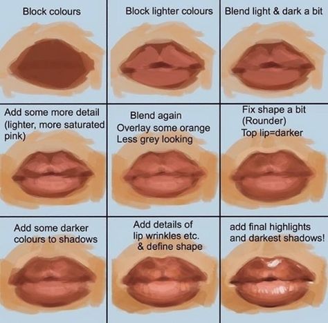 Digital Art Tutorial Beginner, Art Lips, The Best Anime, Digital Art Beginner, Lips Drawing, Art Tools Drawing, Best Anime, Ipad Art, Digital Painting Tutorials