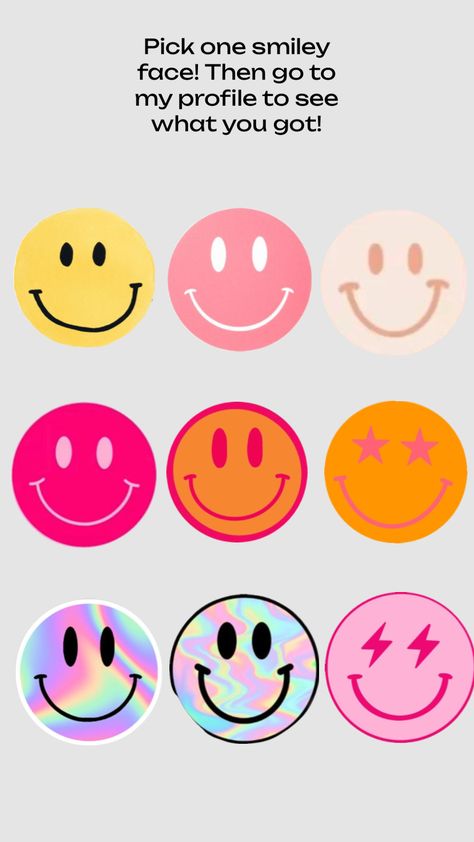 #outfitinspo #beauty #preppy #smiley #smileyface #f4f Smiley Aesthetics, Smiley Face Highlight Cover, Preppy Smiley Face, Smilie Faces Aesthetic, Smiley Face Aesthetic Pink, Kidcore Smiley Face, Yellow Aesthetic Smiley Face, Preppy Stickers, Face Stickers