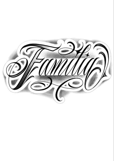 Familia Lettering Tattoo, Aum Tattoo, Family First Tattoo, Chest Tattoo Ideas, Family Tattoo Designs, Tattoo Lettering Design, Chicano Lettering, Flower Tattoo Drawings, Hand Tattoos For Girls