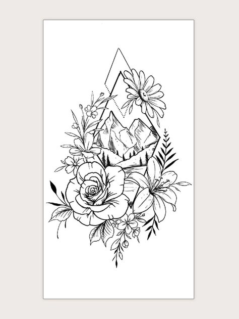 Flower Pattern Tattoo, Fantasy Tattoo, Skull Sketch, Cactus Tattoo, Western Tattoos, Muster Tattoos, Hip Tattoos Women, Kawaii Tattoo, Memorial Tattoo