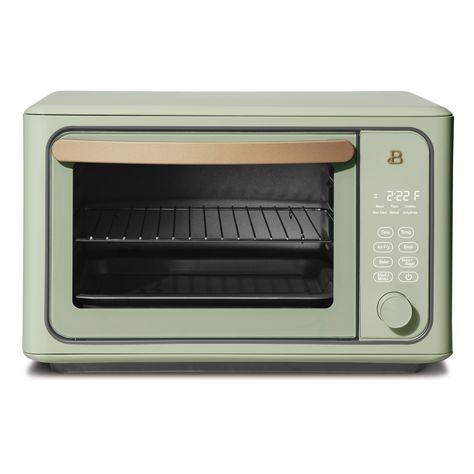 Crispy, easy, evenly-cooked. Make a delicious 12” pizza or toast 6 slices of bread with the Beautiful Air Fryer Toaster Oven with Touch Activated Display. Air Fryer Toaster Oven, Beautiful Kitchenware, White Icing, Air Frying, Convection Oven, Drew Barrymore, Slice Of Bread, Fried Food, Pizza Oven