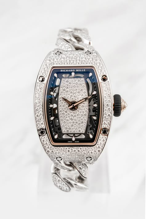 Diamond Richard Mille, Richard Mille Watch Women, Richard Mille White, Richard Mille Watches Women, Richard Mille Women, Richard Mille Watches, Expensive Jewelry Luxury, Diamond Tennis Necklace, High Jewellery