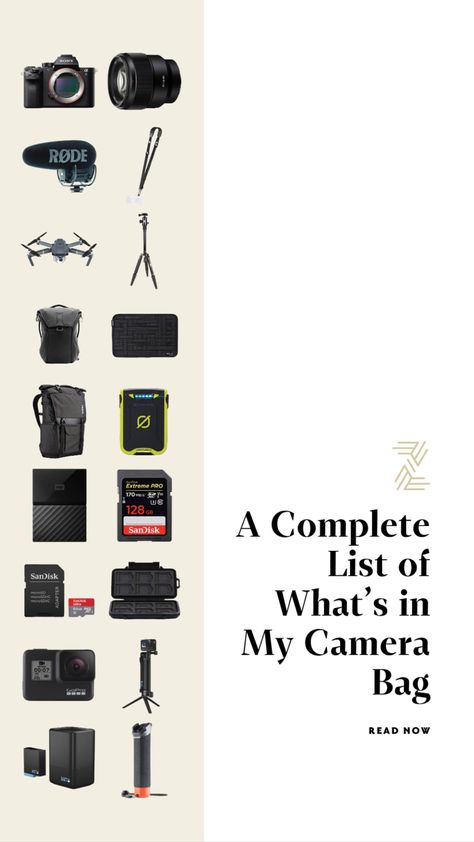 I'm by no means a professional photographer but as a business owner, adventurer and lover of traveling I realized I needed to up my photography and videography skills to take great family photos when we travel to places like Disney or Montreal. Besides learning all I can about travel photography, photography tips, and beginner photography skills I've also learned that I need the right camera bag essentials! Here is my complete list of the best camera equipment for the hobby photographer! Camera Bag Essentials, Camera Essentials Photographers, Professional Photographer Aesthetic, Videography Equipment, Beach Vacation Packing List, Beginner Photography, Video Tips, Photography Resources, Small Case