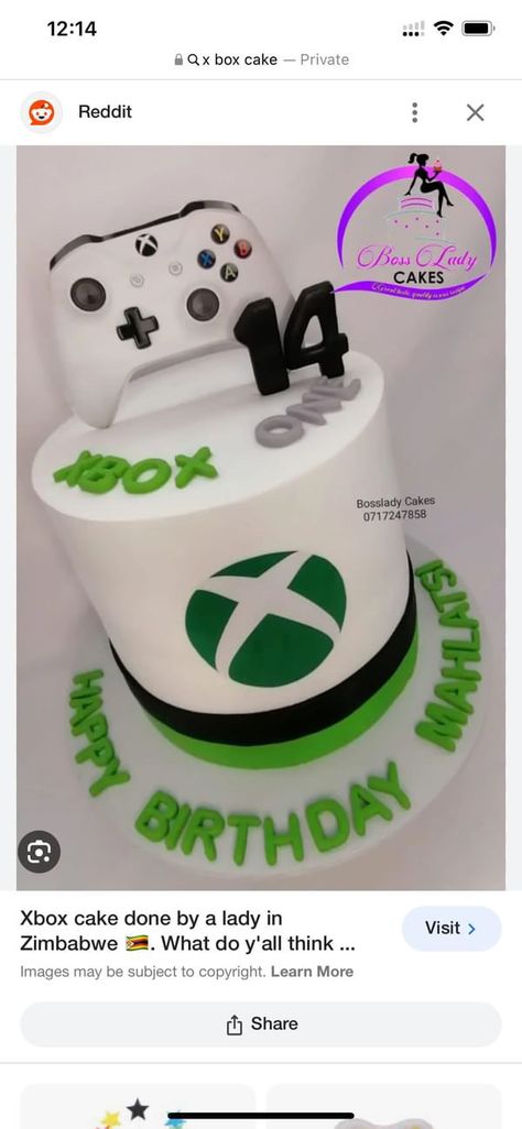 Xbox Cake Birthdays, Xbox Theme Cake, Gamer Cakes For Boys, Xbox Cake Ideas, Xbox Birthday Cake, Xbox One Cake, Playstation Birthday, Gamer Cake, Xbox Party