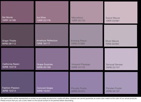 Craft studio paint palettes - shades of purple/plum Lavender Paint Colors, Lilac Paint, Purple Girls Room, Purple Paint Colors, Lavender Paint, Dulux Paint, The Color Purple, Purple Interior, Purple Rooms