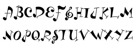 Music font- Music Makers program in spring Music Letters Fonts, Musical Alphabet Letters, Musical Font, Music Calligraphy, Music Notes Letters, Music Lettering, Music Font, Music Alphabet, 1001 Free Fonts