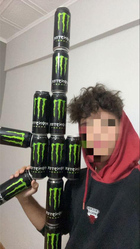 Monster Energy Accessories, Things To Do With Monster Cans In Room, Monster Can Wall, Monster Cans Crafts, Mini Monster Can, Monster Can Mask, Things To Do With Monster Cans, Monster Can Art, Monster Can Ideas