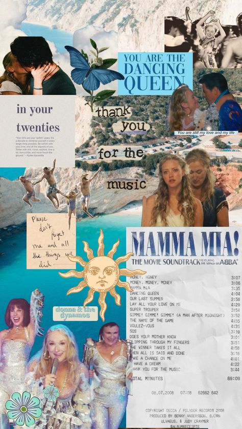 Mamma Mia Wallpaper, Mia Wallpaper, Beachy Wallpapers, Homecoming Themes, Here I Go Again, Mia 3, Mama Mia, Summer Backgrounds, 17th Birthday