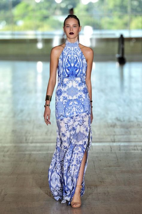 Lisa Ho 2013 Lisa Ho, Cultural Patterns, Porcelain Design, Glamour Decor, Sky Blue Dress, Beautiful Long Dresses, Accessory Ideas, Long Blue Dress, Resort Dresses