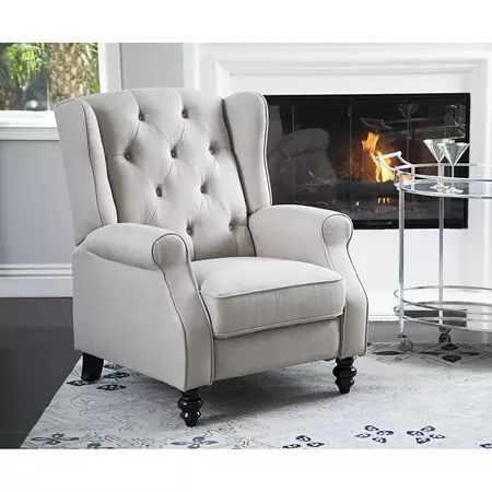 Member's Mark Sydney Pushback Fabric Recliner, Various Colors - Sam's Club Family Room Seating, Couch Ottoman, Coastal Blues, Fabric Recliner, Fireplaces Ideas, Outdoor Furniture Cover, Farmhouse Chairs, Amazing Furniture, Decor 2023