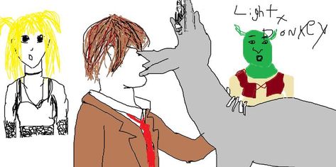 Light Yagami, Question Mark, Shrek, Dreamworks, Animal Crossing, Fan Art, Memes, Funny, Anime