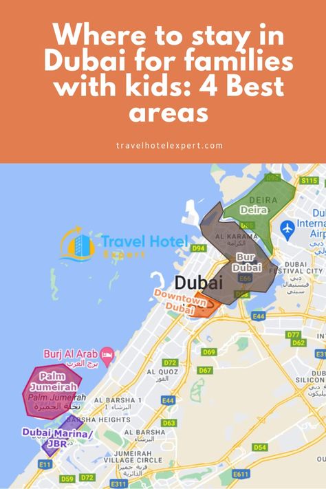 Where to stay in Dubai for families with kids: The best areas to stay in Dubai for families with kids include Dubai Marina/JBR, Palm Jumeirah, Downtown Dubai, Deira, and Bur Dubai. برج العرب, Dubai Aquarium, Uae Travel, Man Made Island, Bur Dubai, Family Friendly Hotels, Dubai Marina, Traditional Market, Palm Jumeirah