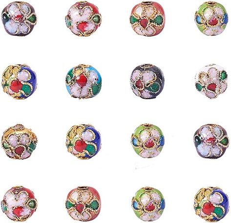 Amazon.com: PH PandaHall 120 Pieces 8mm Handmade Round Enamel Cloisonne Beads for DIY Jewelry Making Craft Loose Beads, Mixed Color : Arts, Crafts & Sewing Cloisonne Jewelry, Enamel Beads, Amazon Art, Crafts Sewing, Sewing Stores, Making Jewelry, Diy Jewelry Making, Loose Beads, Crafts To Make