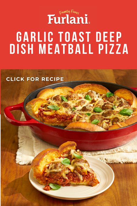 Indulge in the ultimate comfort food: garlic toast deep dish meatball pizza! 🍕Elevating pizza night to a whole new level with this cheesy, garlicky goodness. Why use a regular crust when you can have a crispy, golden garlic bread base? Meatball Pizza, Garlic Toast, Pizza Recipes Homemade, Deep Dish Pizza, Pizza Night, Ultimate Comfort Food, Full Meal Recipes, Deep Dish, Garlic Bread