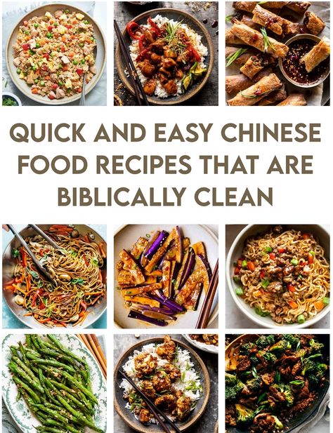 Biblically Clean Recipes, Biblical Recipes, Biblical Eating, Chinese Dinner Recipes, Daniel Diet Recipes, Shabbat Dinner Recipes, Biblical Diet, Bible Food, Bible Diet