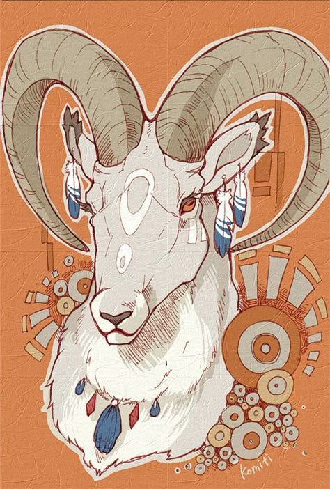 Tier Tattoo, 3d Karakter, Illustration Art Nouveau, Goat Art, Zodiac Art, Animal Sketches, Arte Animal, Dream Art, Creature Art