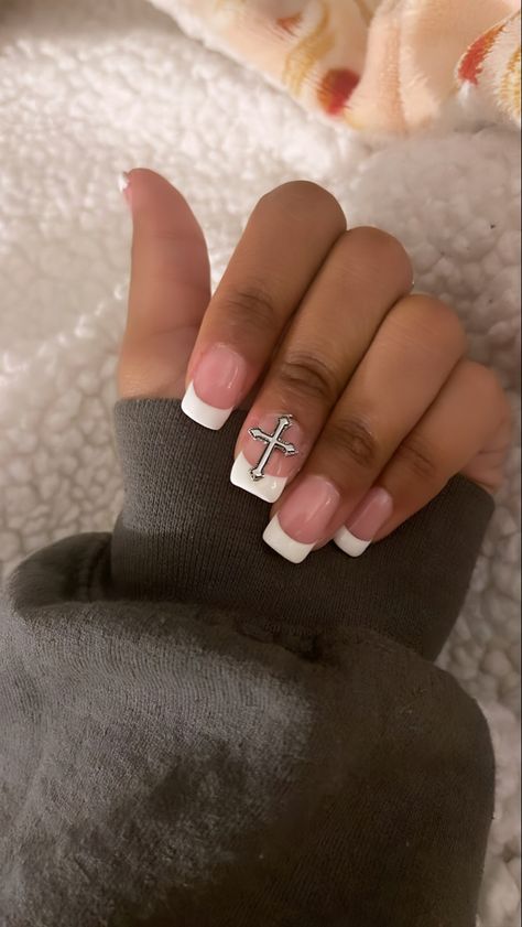 Baptism Nails Ideas, Jesus Nails Designs, Christian Nail Art, Christian Nails, Jesus Nails, Cinnamon Nails, Jesus Girl, Jesus Mary And Joseph, Sturniolo Triplets