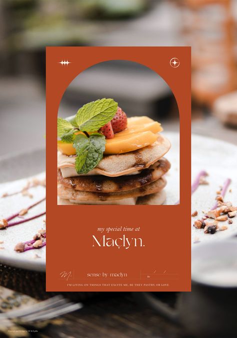 Maclyn Pastry on Behance Artisan Desserts, Menu Design Layout, Dessert Design, Marketing Powerpoint, Instagram Design Layout, Pastry Design, Food Photoshoot, Creative Advertising Design, Pastry Art