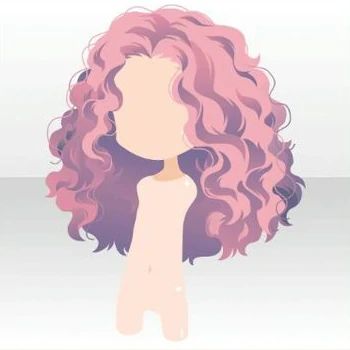 Curly Anime Hair, Curly Anime, Anime Curly Hair, Poofy Hair, Part Hair, Chibi Hair, Pelo Anime, Curly Hair Drawing, Manga Hair