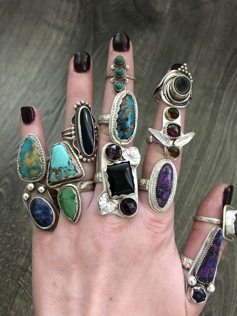 Chunky Gem Rings, Chunky Crystal Jewelry, Chunky Crystal Rings, Whimsigoth Jewelry, Indie Jewelry, Dope Jewelry, Chunky Jewelry, Jewelry Statement, Funky Jewelry