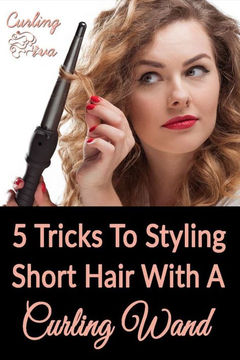 curling wand use How To Use A Curling Wand On Short Hair, Curling Wand Tutorial Short Hair, Short Hair Curling Wand, Curl Short Hair With Wand, How To Curl Hair With Curling Iron Wand, Wand Curls Short Hair, How To Curl Short Hair With A Wand, How To Use A Curling Wand, How To Curl Hair With Wand