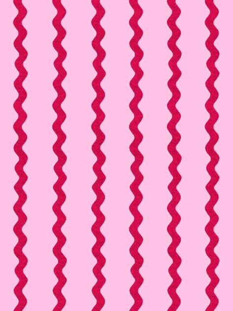 Ric-Rac Stripe Wallpaper by Sarah Jessica Parker - Rosé Geranium | Traditional + Peel & Stick Wallpaper | Wallshoppe Colorful Girly Wallpaper, Fun Pattern Design, Cool Wallpaper Ideas, Trending Patterns, Proposal Cover, Timeless Patterns, Fun Wallpaper, Cover Templates, Prints Fabric