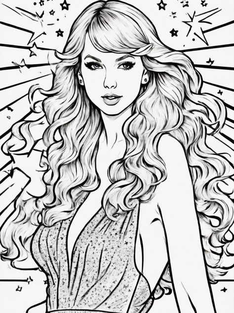 Taylor Swift Fearless Era Coloring Pages - Instant Download - Party Ideas - Adult and Kids Coloring Book Taylor Swift Coloring Sheets, Taylor Swift Coloring Pages Printable, Taylor Swift Colouring Pages, Coloring Pages Taylor Swift, Taylor Swift Dibujos, Taylor Swift Drawing Easy, Preppy Coloring Pages, Taylor Swift Coloring Pages, Halloween Women Makeup