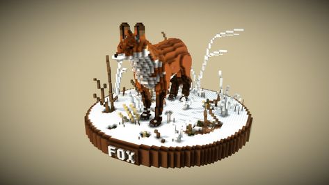 Fox Minecraft Build, Minecraft Pretty, Fox Minecraft, Statue Minecraft, Minecraft Builds, Nature Plants, Architecture Art, Minecraft, Fox