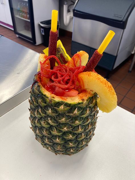 Mexican Pineapple, How To Make Chamoy Candy, Fruit Cup With Chamoy, Chamoy Pineapple, Chamoy Candy, Mexican Fruit Cups Chamoy Recipe, Fruits With Chamoy And Tajin, Mexican Candy Recipes With Chamoy, Mexican Candy With Chamoy And Tajin