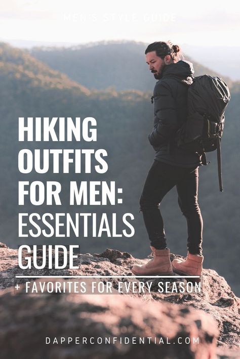 Hiking can be such a rewarding and fun experience, but it's important you're dressed appropriately. Read the article for our favorite hiking outfits to keep you comfortable on the trail. Mens Hiking Fashion, Hiking Outfit Men Summer, Hiking Outfit For Men, Men Hiking Outfit, Camping Outfits Men, Maine Outfits, Male Fashion Accessories, Hiking Outfit Men, Guys Jewelry