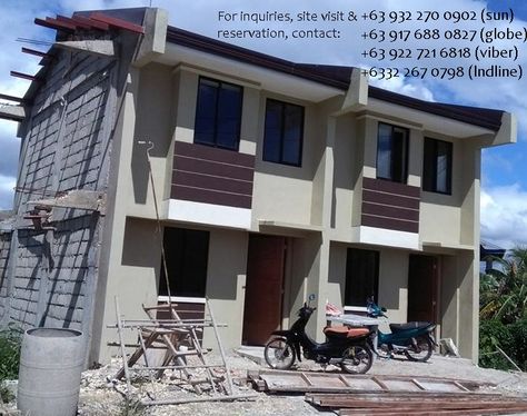 7k monthly  2-storey Townhouses 46sqm     Very AFFORDABLE   in Cordova                             2-Storey Townhouse  Bare Unit Makes 2 to... Small Apartment Building Design, 3 Bedroom Townhouse, Townhouse Apartments, Philippines House Design, Small Apartment Building, Hostels Design, Apartments Exterior, Apartment Exterior, Modern Apartment Design