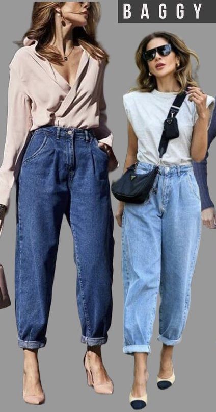 Carrot Fit Jeans Women Outfit, Baggy Jeans Chic Outfit, Slouchy Jeans Outfit Summer, Ballon Pants Outfit Women, Baggy Jeans Outfit Dressy, Baloon Jeans Ootd, Baggy Jeans Office Outfit, Carrot Jeans Woman Outfit, Baloon Jeans Outfit Ideas