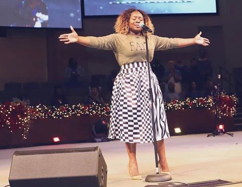 Jekalyn Carr on Instagram: “I promised The LORD, I will NEVER become bigger than my assignment, I will ALWAYS walk by FAITH and not by sight, He will ALWAYS get the…” Jekalyn Carr, Walk By Faith, Church Outfits, Place Of Worship, Walking By, I Promise, The Lord, Floral Skirt, Worship