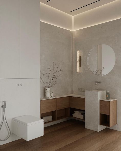 Minimalistic and cozy bathroom in glass☁️ Interior design and cg service worldwide ◾️ +380672001270 Two Separate Vanities In Bathroom, Glass Interior Design, Separate Vanities, Bathroom Sink Design, Cozy Bathroom, Glass Interior, Sink Design, In Bathroom, Fresh Design