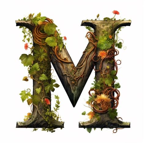 Premium AI Image | A close up of a letter made of vines and flowers generative ai Vines And Flowers, Alphabet Images, Alphabet Fonts, Embroidery Alphabet, Hand Lettering Art, Illuminated Letters, Alphabet Art, Letter M, Alphabet Letters