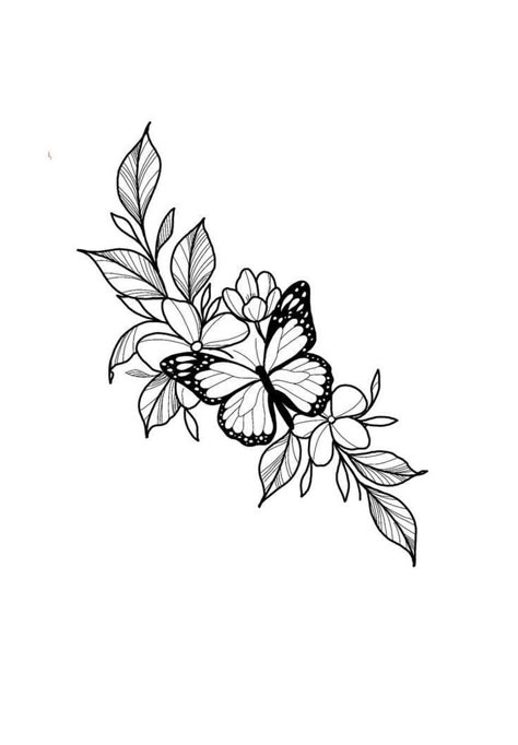 Small Butterfly Tattoo With Words, ត្រី Tattoo, Butterfly Vines Tattoo, Butterfly Tattoo With Vines, Rose And Butterfly Tattoo Thigh Piece, Butterfly And Vine Tattoo, Tattoo Flower And Butterfly, Butterfly With Flowers Tattoo For Women, Butterfly Leg Tattoo Thighs