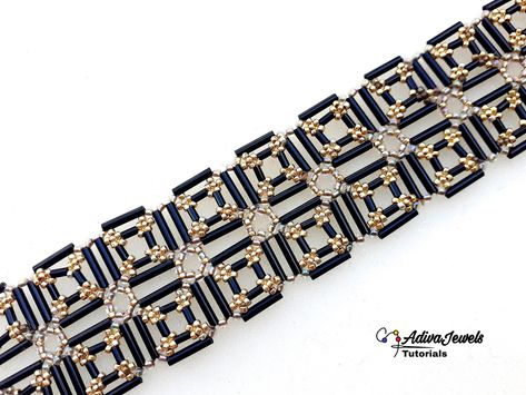 Diy Bracelet Tutorial, Weave Jewelry, Diy Bracelets Tutorials, Beaded Cuff Bracelet, Beading Tutorial, Beadwork Patterns, Beaded Bracelet Patterns, Beaded Cuff, Bugle Beads