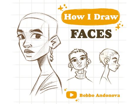 How To Draw People, Face Tutorial, رسم كاريكاتير, Draw Faces, Drawing Cartoon Faces, 얼굴 드로잉, Draw People, 얼굴 그리기, Character Design Sketches